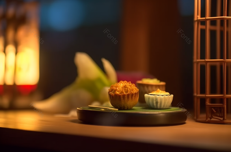 唯美夜晚中秋节月饼饮食摄影图,高清,摄影图,摄影图片,图片大全,摄影图免费下载